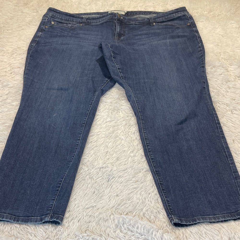 Torrid Dark Blue Straight Leg Jeans WOMENS SIZE  22R  DENIM